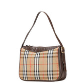 バーバリー ノバチェック シャドーホース ワンショルダーバッグ ベージュ マルチカラー キャンバス レザー レディース BURBERRY 【中古】